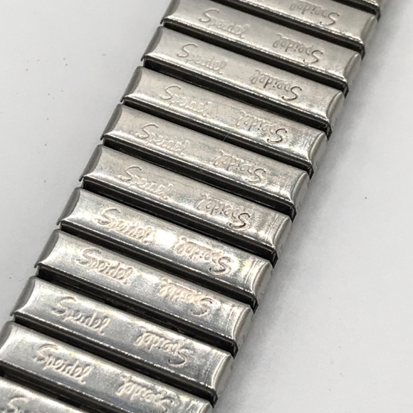 Timex Watch Easy Read Speidel Stainless Stretch Band Day Date Mens New Battery - Picture 8 of 11